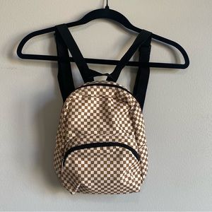 NWOT Pacsun Checkered Mini Backpack
